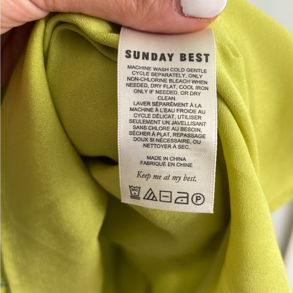 Aritzia Sunday Best Delilah Mini Dress Green Size S - Picture 7 of 8